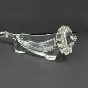 Saski Clear MCM Crystal Lion Dish